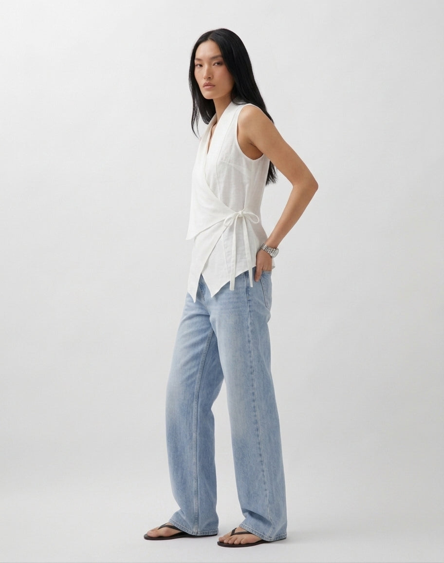 Blusa Cruzada Lino