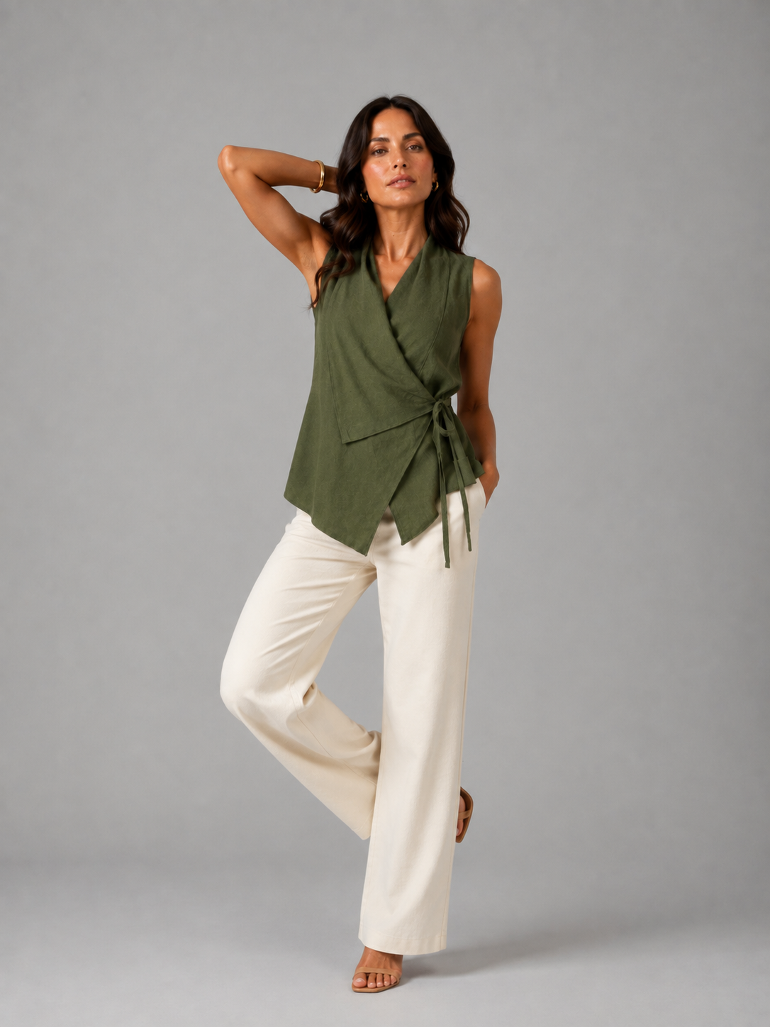 Blusa Cruzada Lino