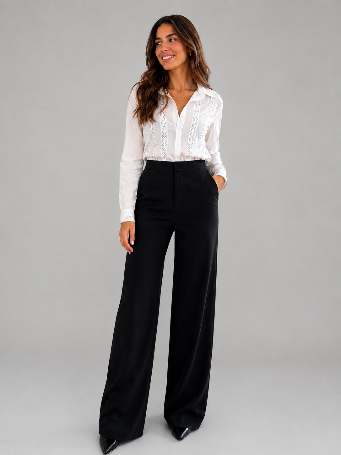 Pantalón Wide Leg Negro