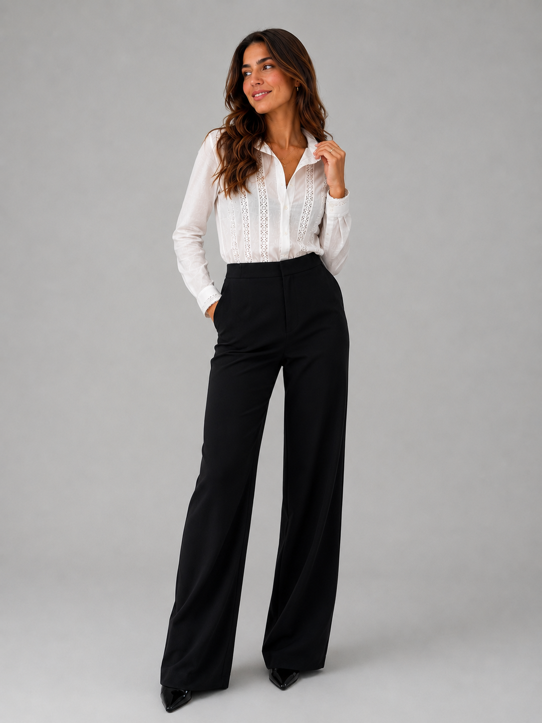 Pantalón Wide Leg Negro