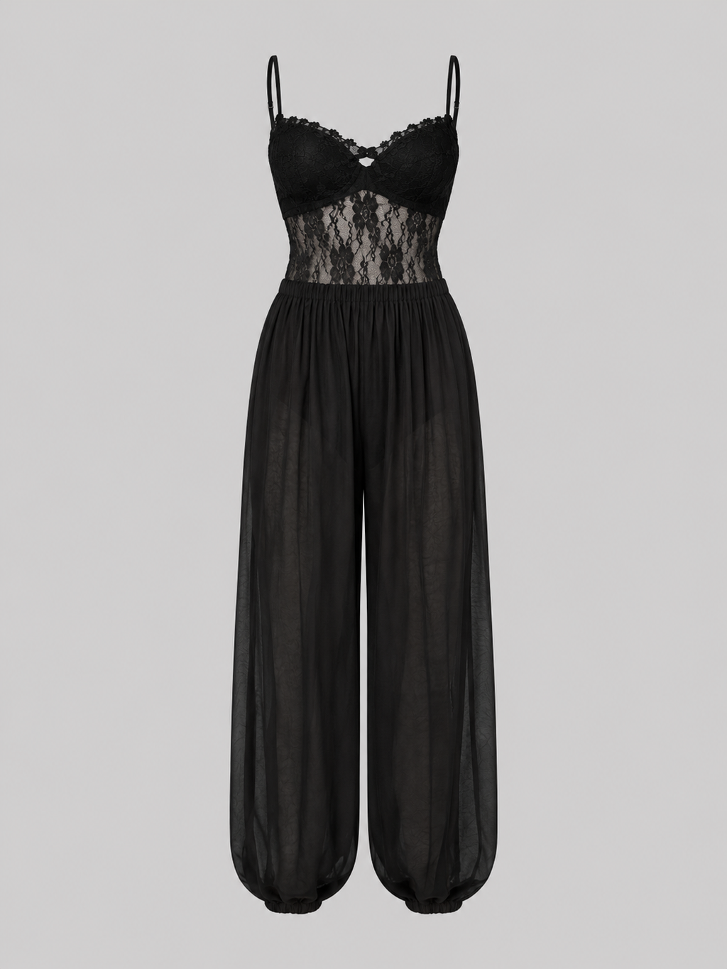 Mono halter con encaje fluido