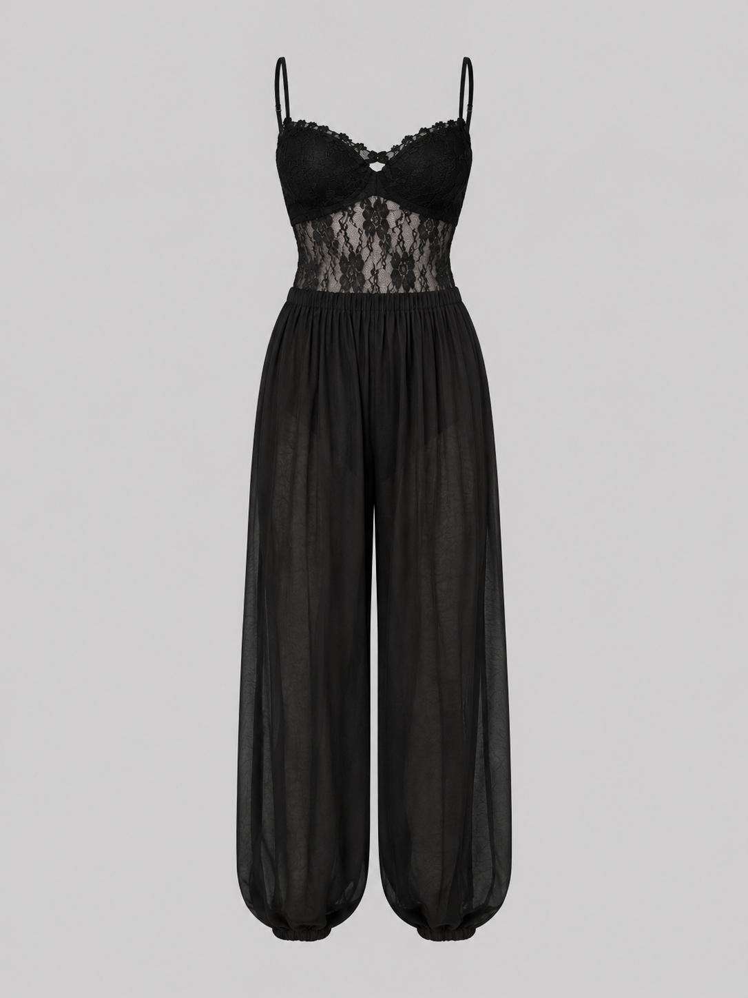 Mono halter con encaje fluido