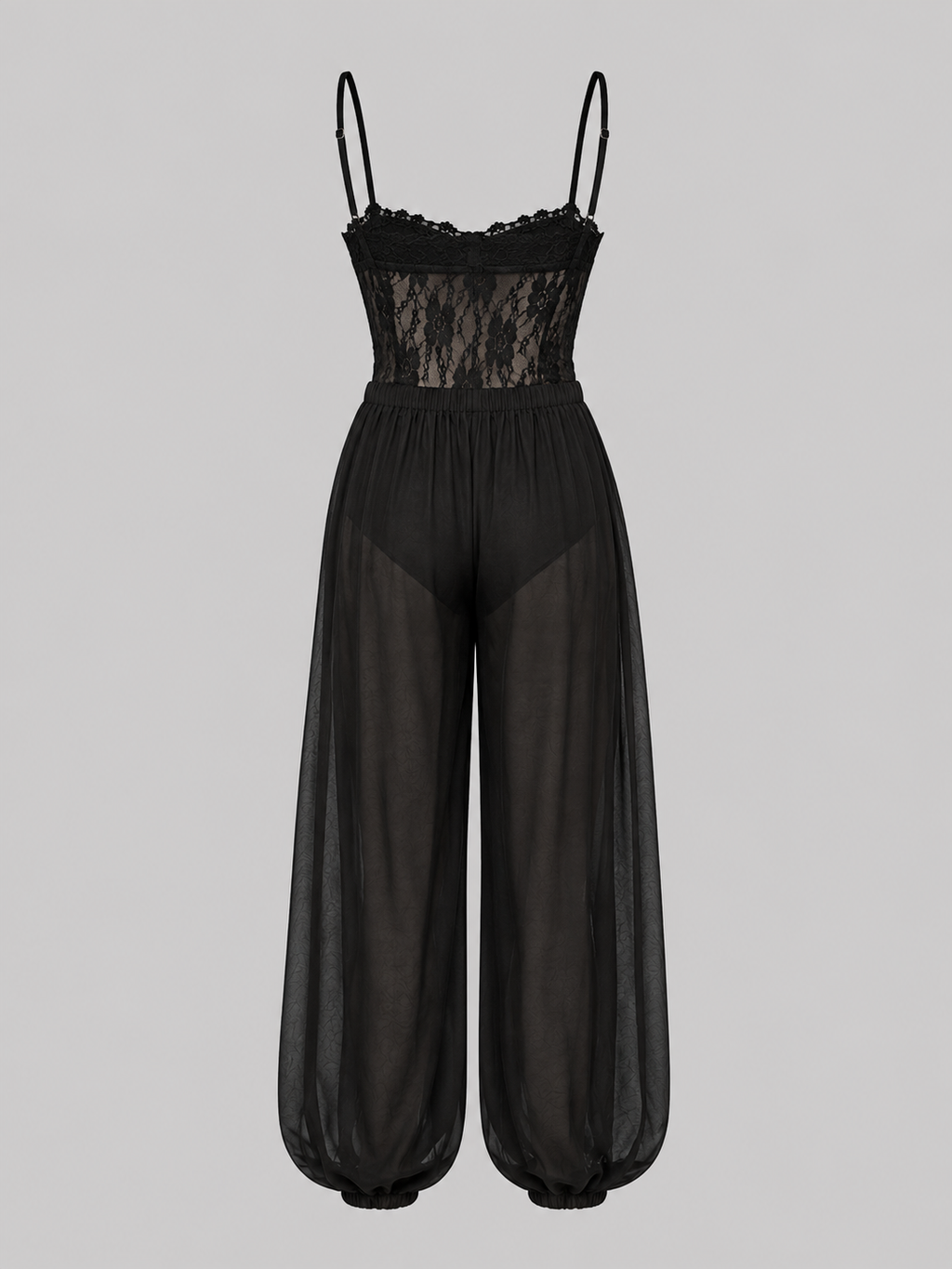 Mono halter con encaje fluido