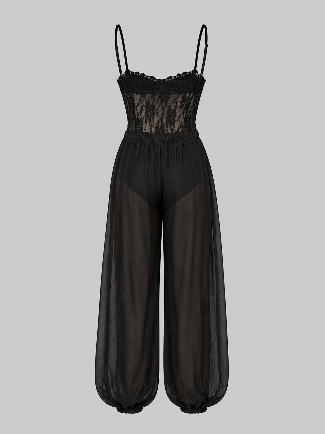 Mono halter con encaje fluido