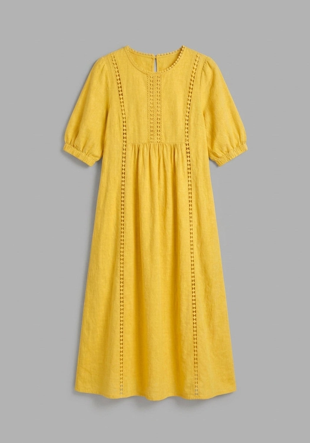 Vestido Lino Calado
