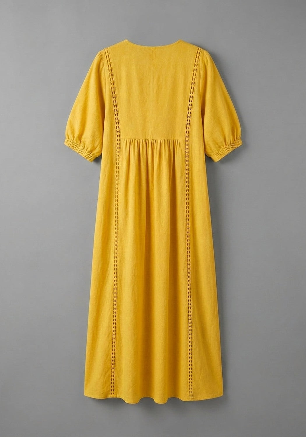 Vestido Lino Calado
