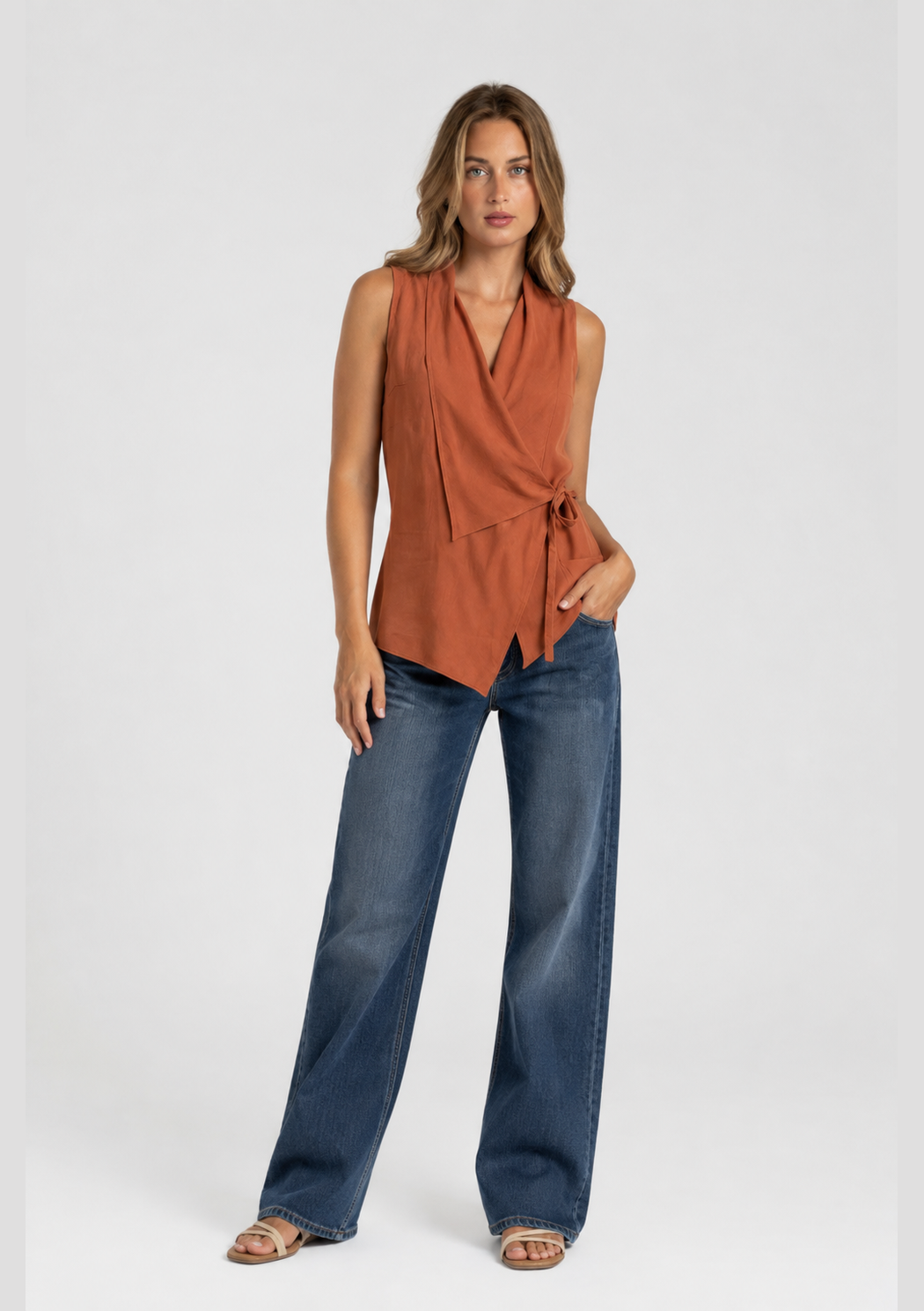Blusa Cruzada Lino
